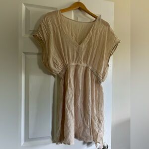 Cupshe Cream Gauzy Coverup Dress
